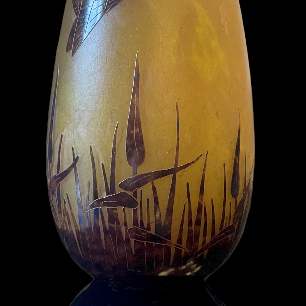 Vase au décor Halbrans Le Verre Français 