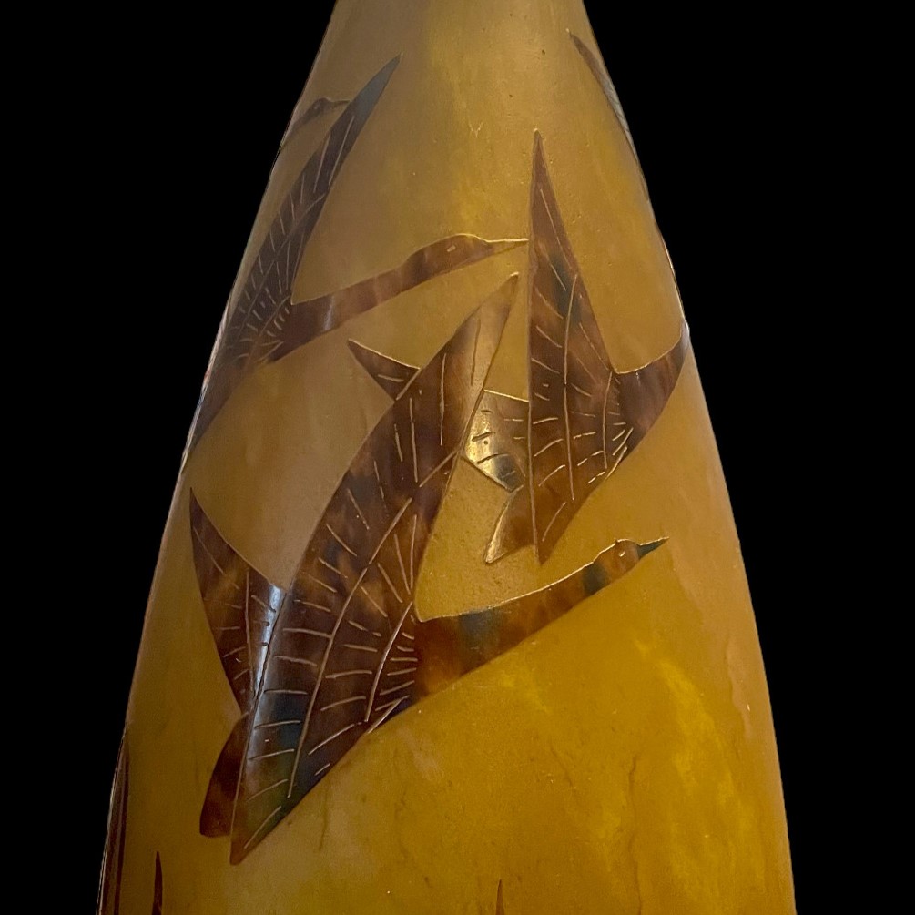 Vase au décor Halbrans Le Verre Français 