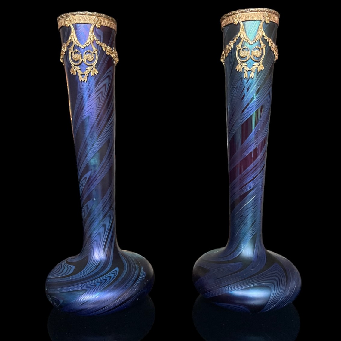 Paire de grands vases Jugendstil