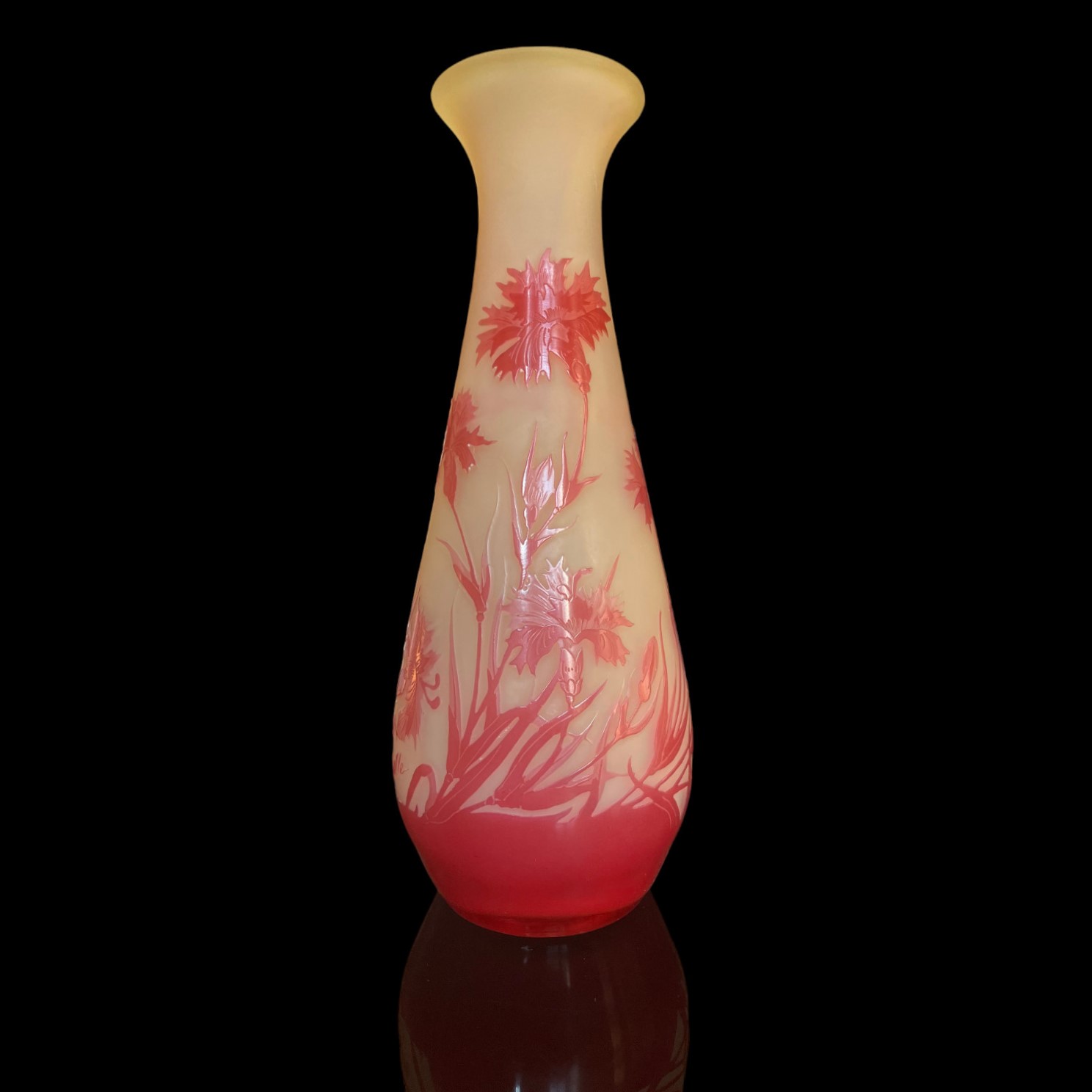 Petit vase floral Emile Gallé