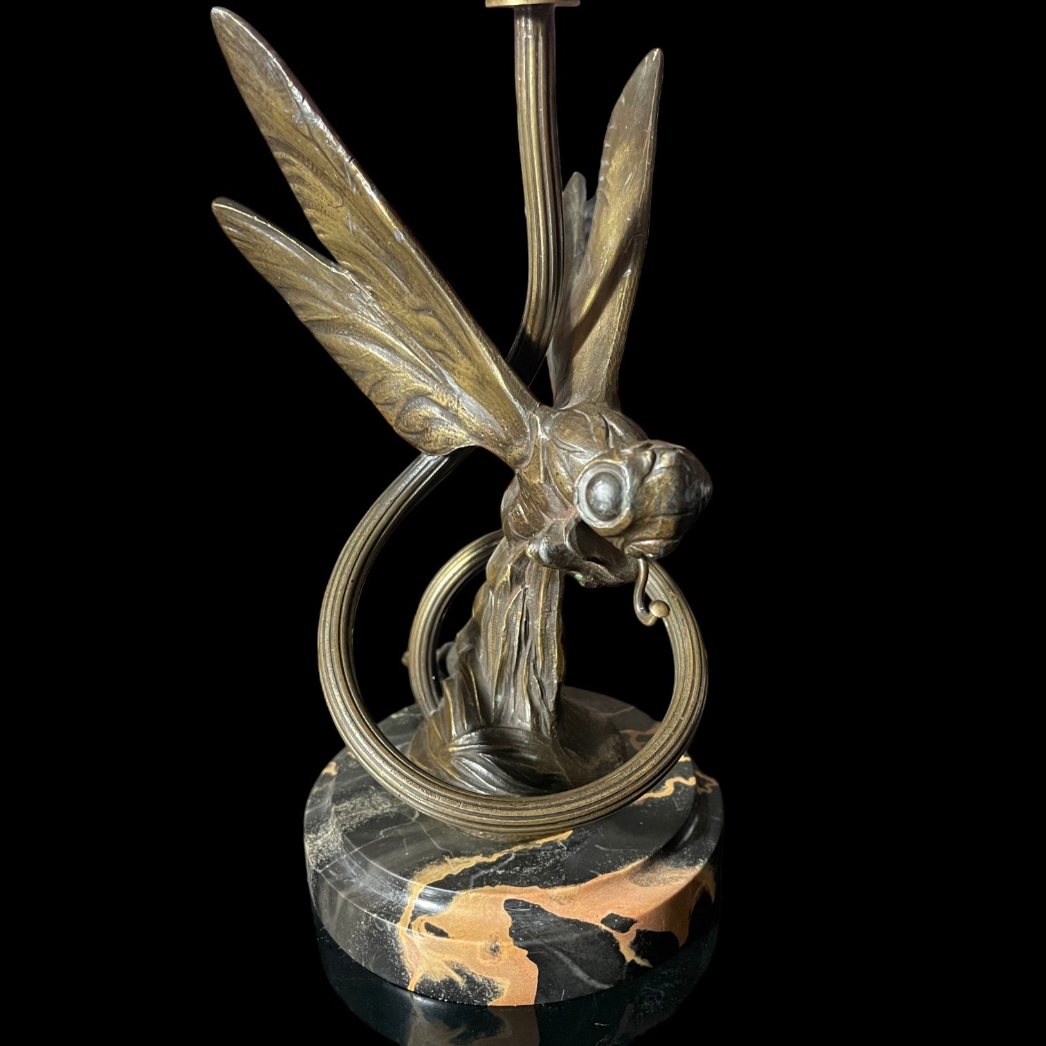Lampe Schneider Art Nouveau à la libellule