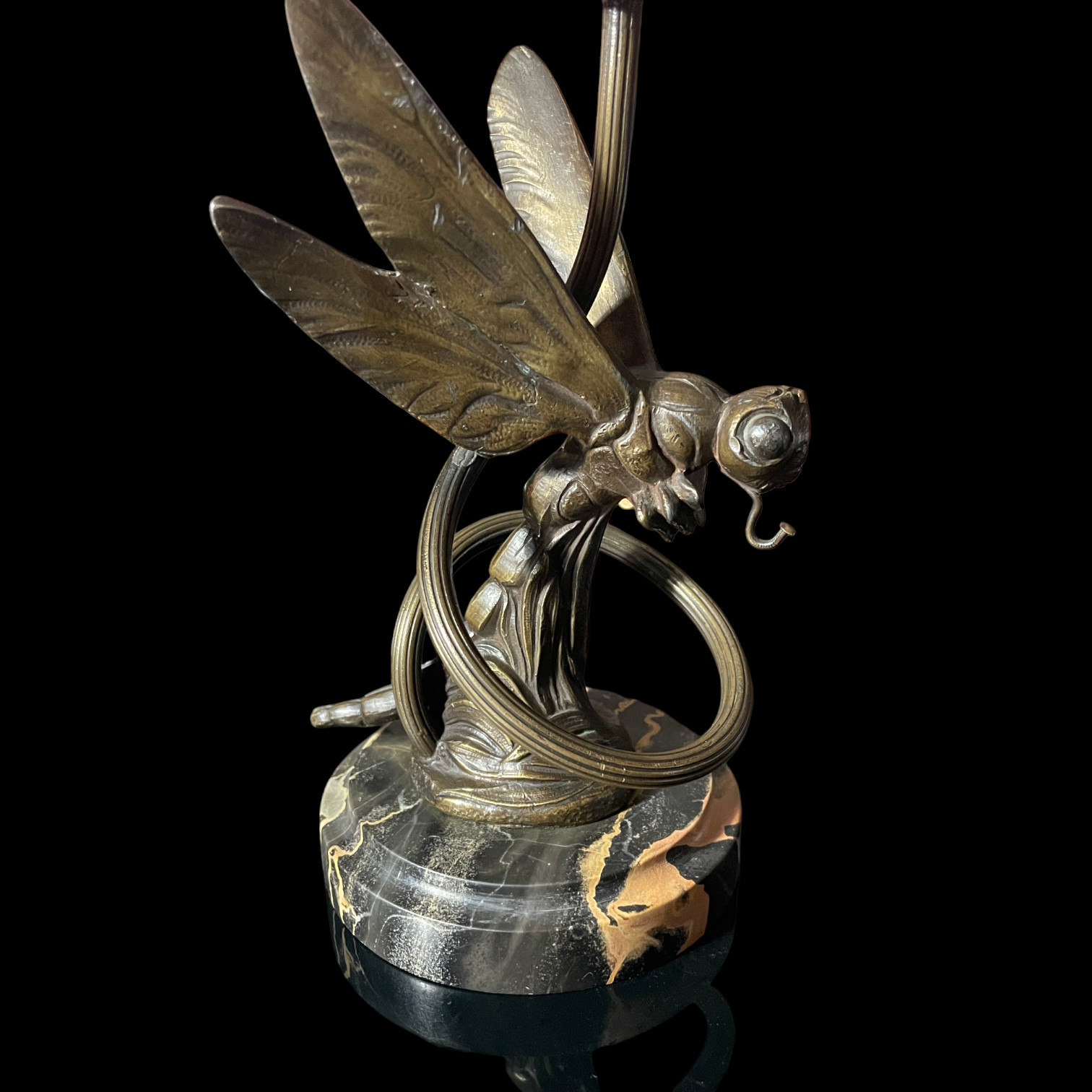 Lampe Schneider Art Nouveau à la libellule