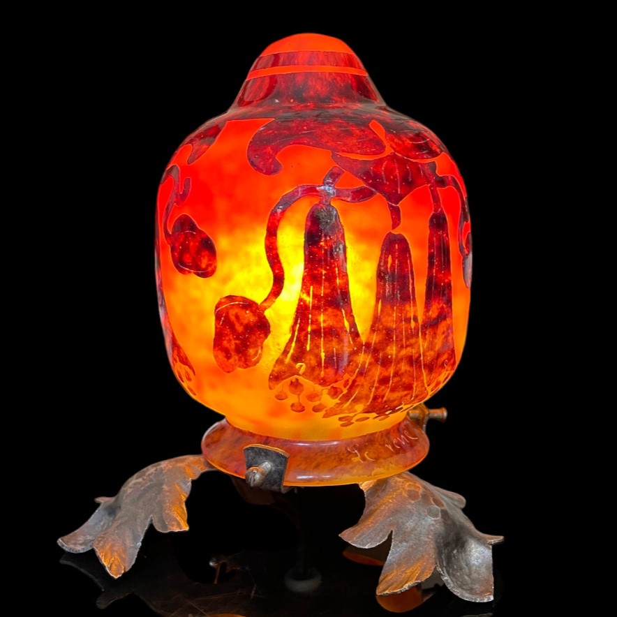 Veilleuse "Campanules" Le verre Français