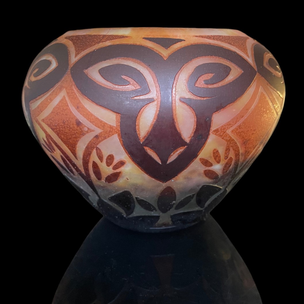 Rare Coupe décor africaniste Daum