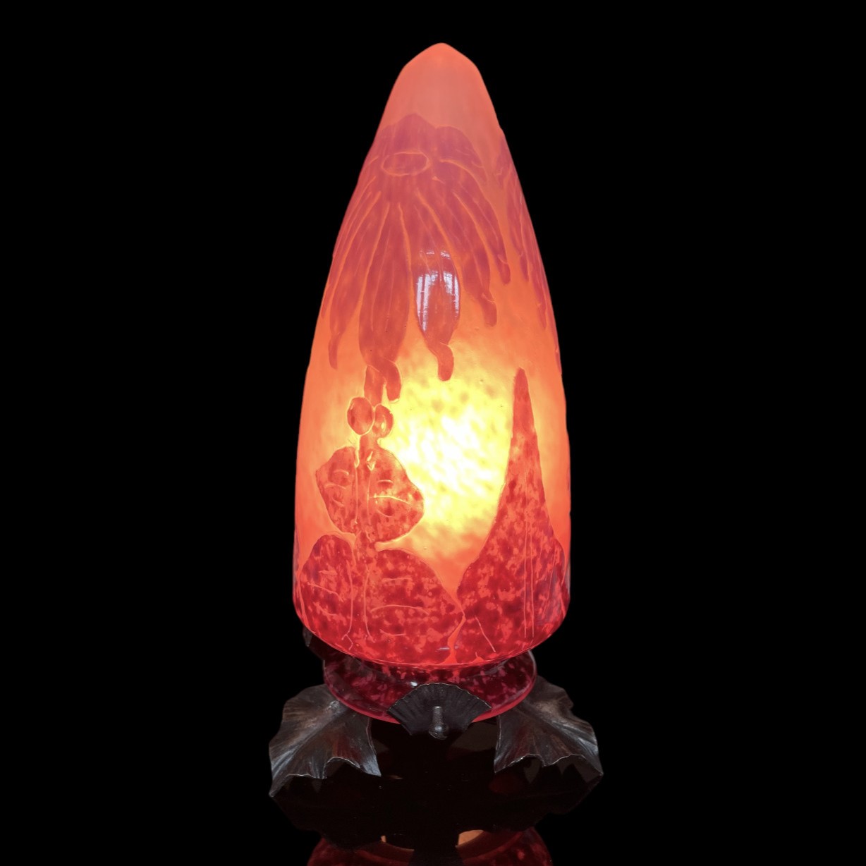 Veilleuse Dahlias Le verre Français 