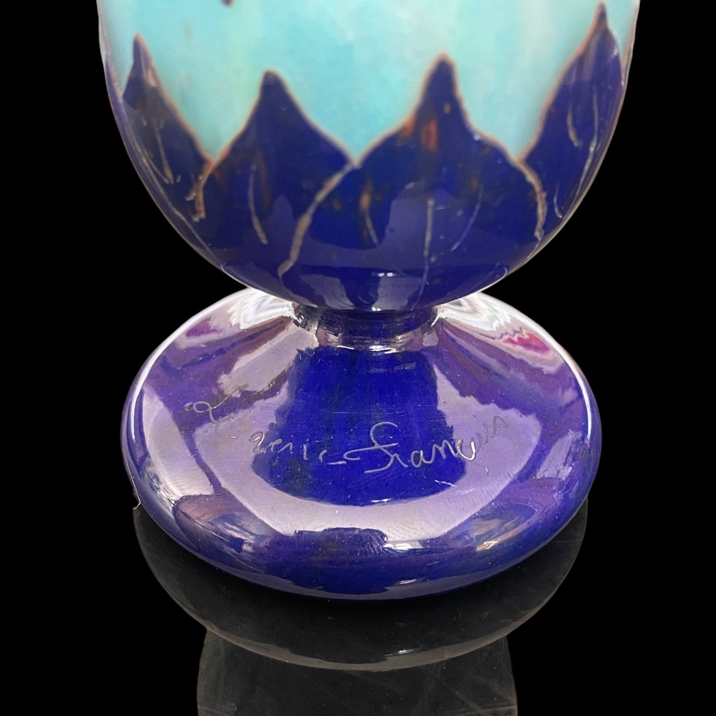 Petit vase Le verre Français aux Fuschias