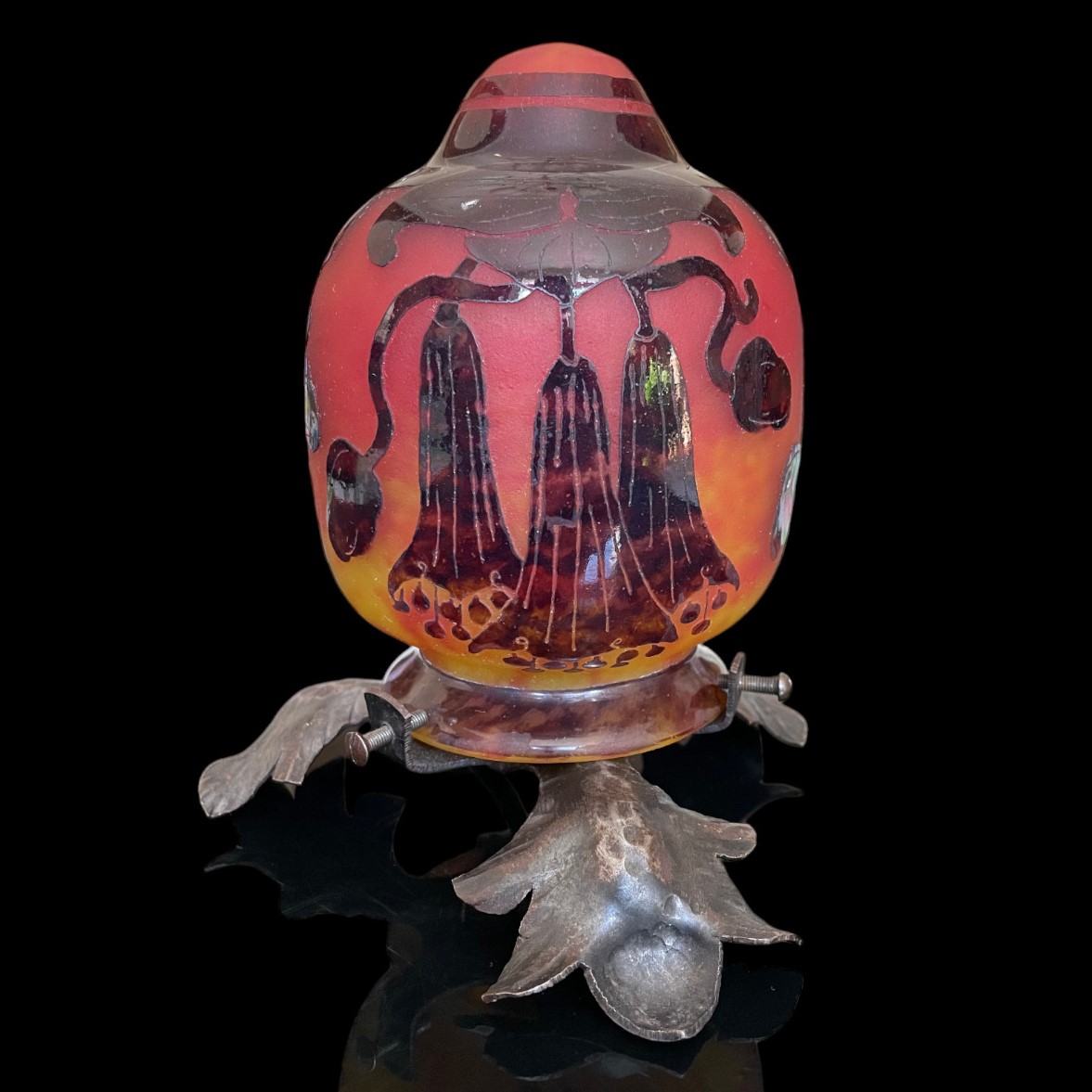 Veilleuse "Campanules" Le verre Français