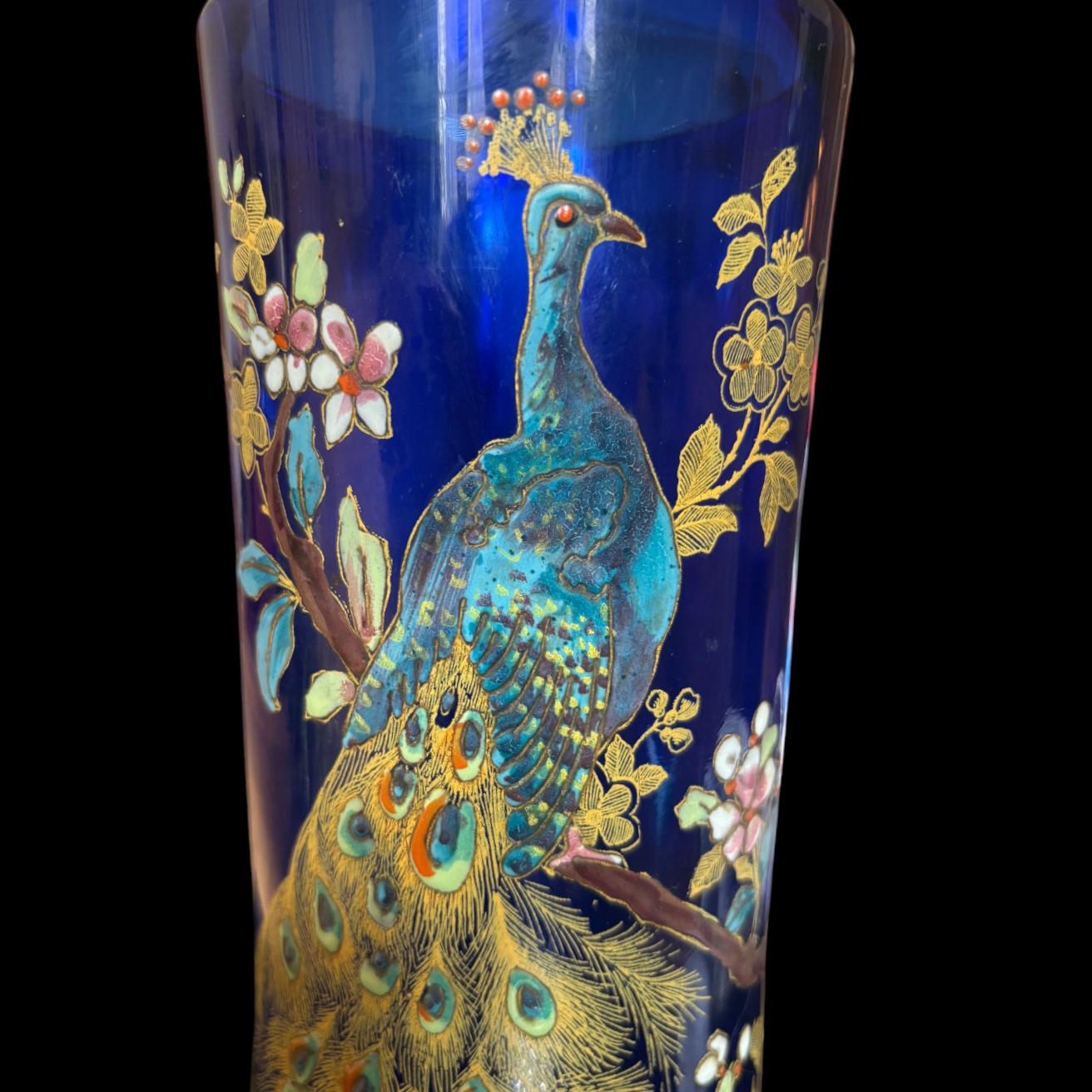 Vase Legras au paon