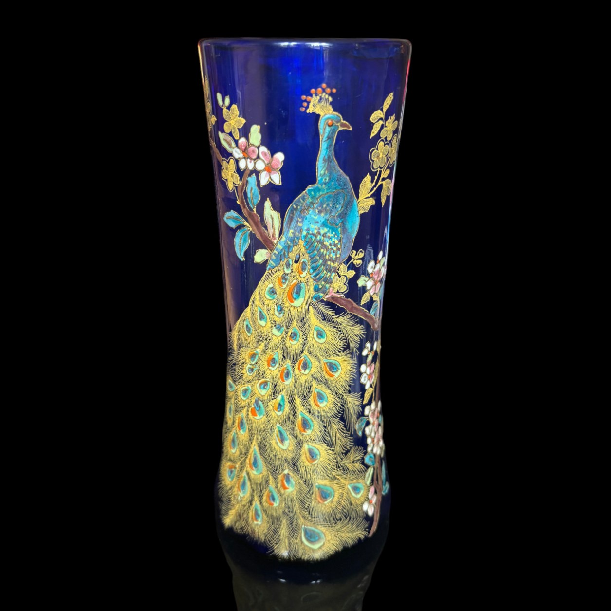 Vase Legras au paon