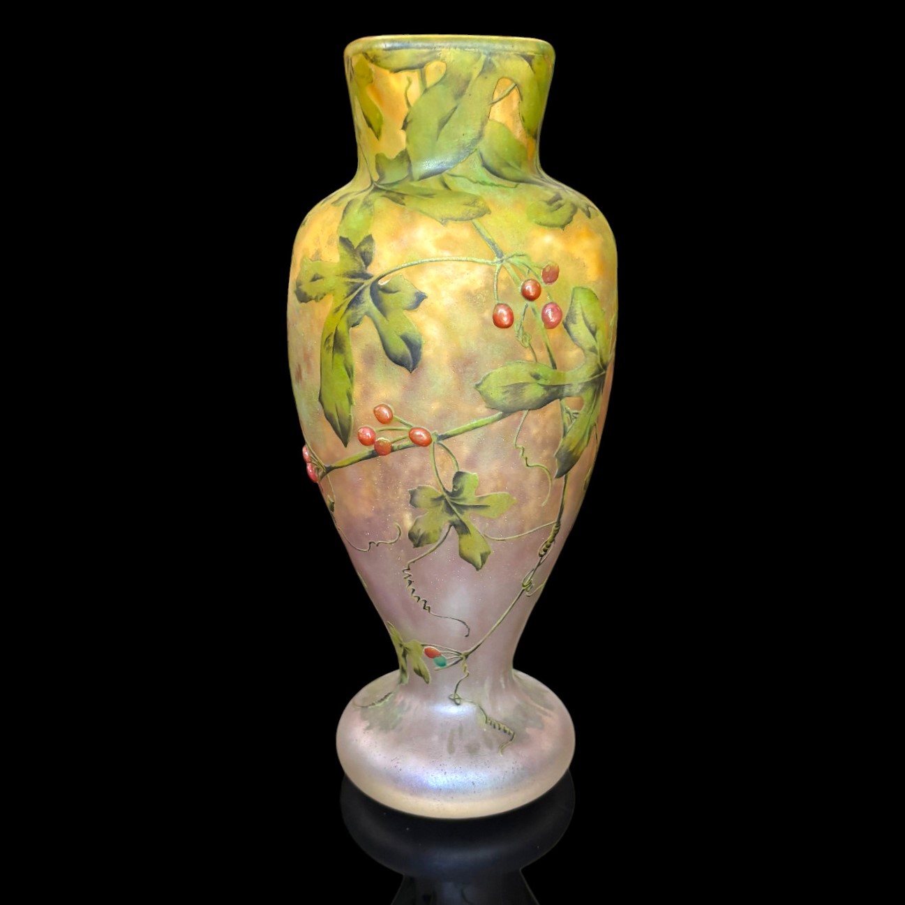 Rare vase Daum modèle Bryonia 1905-1910