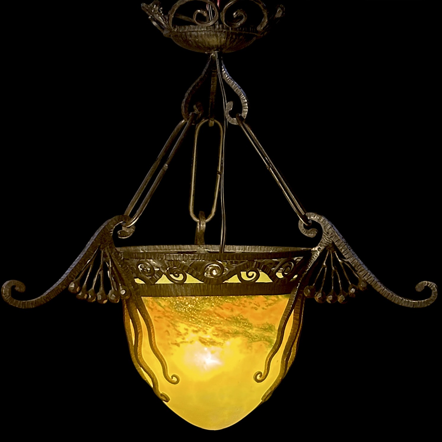 Lustre Muller Freres Art Deco 1930