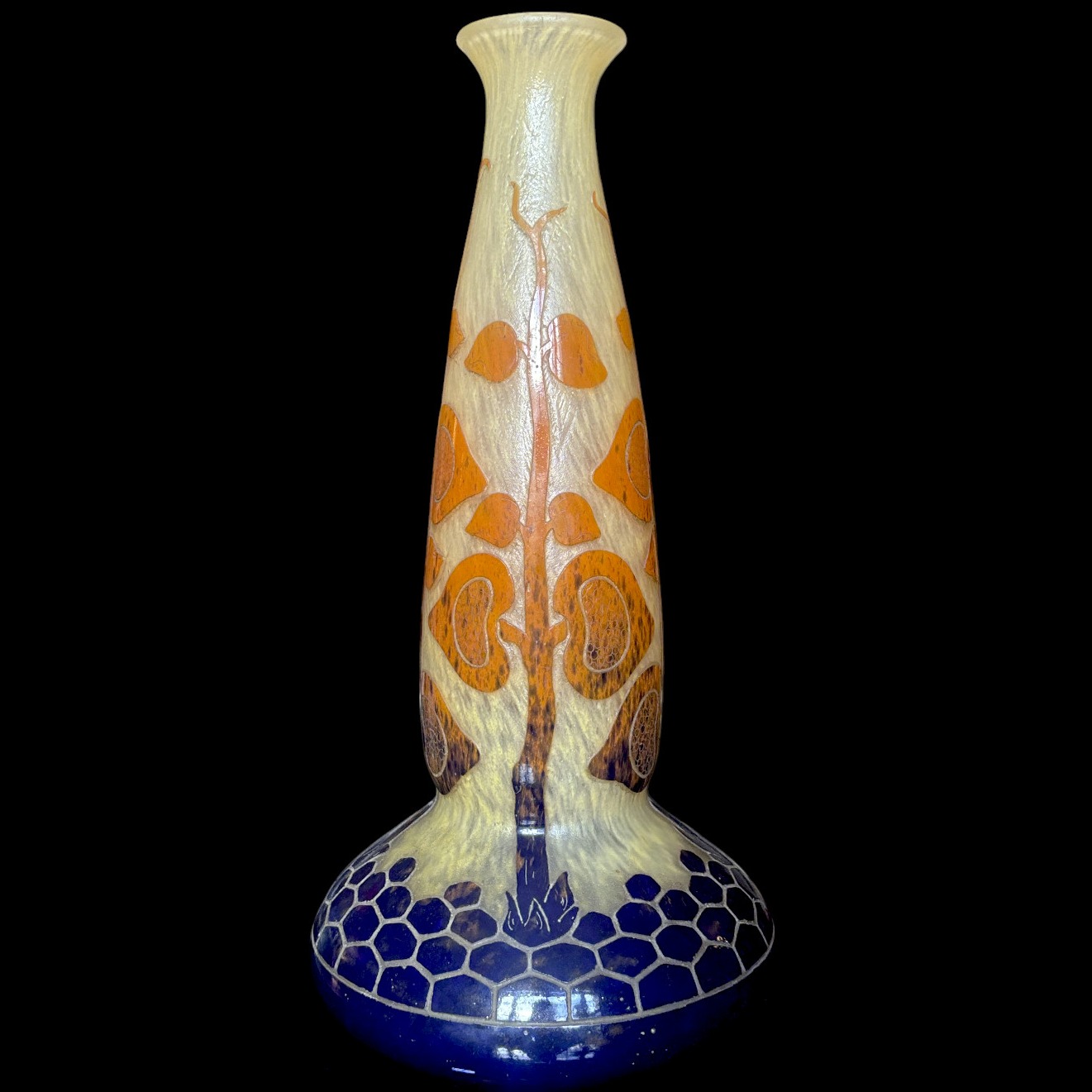 Grand vase aux figues du Verre Français