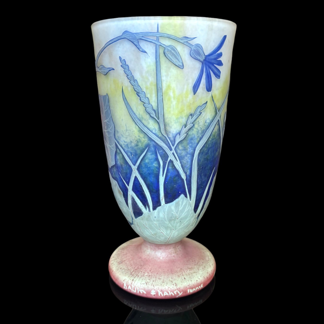 Vase aux cinéraires de Daum