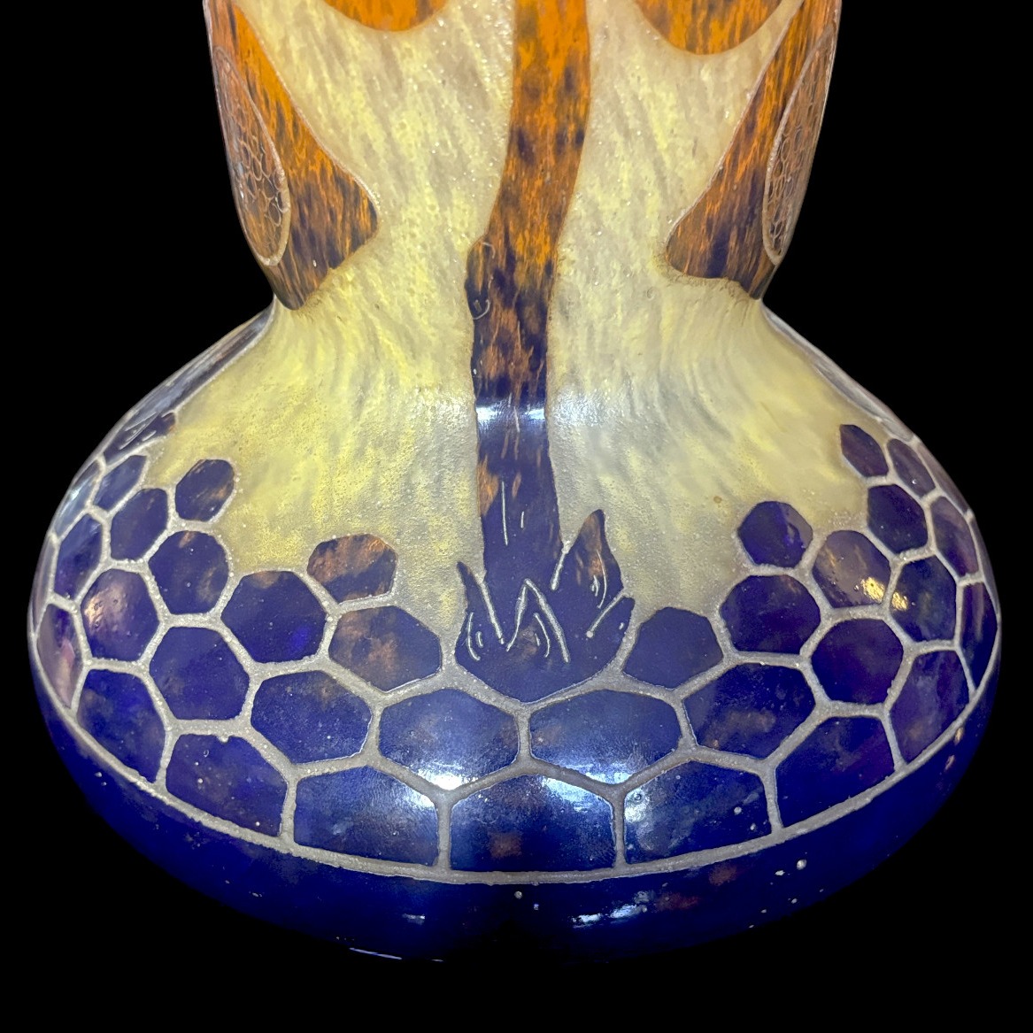 Grand vase aux figues du Verre Français