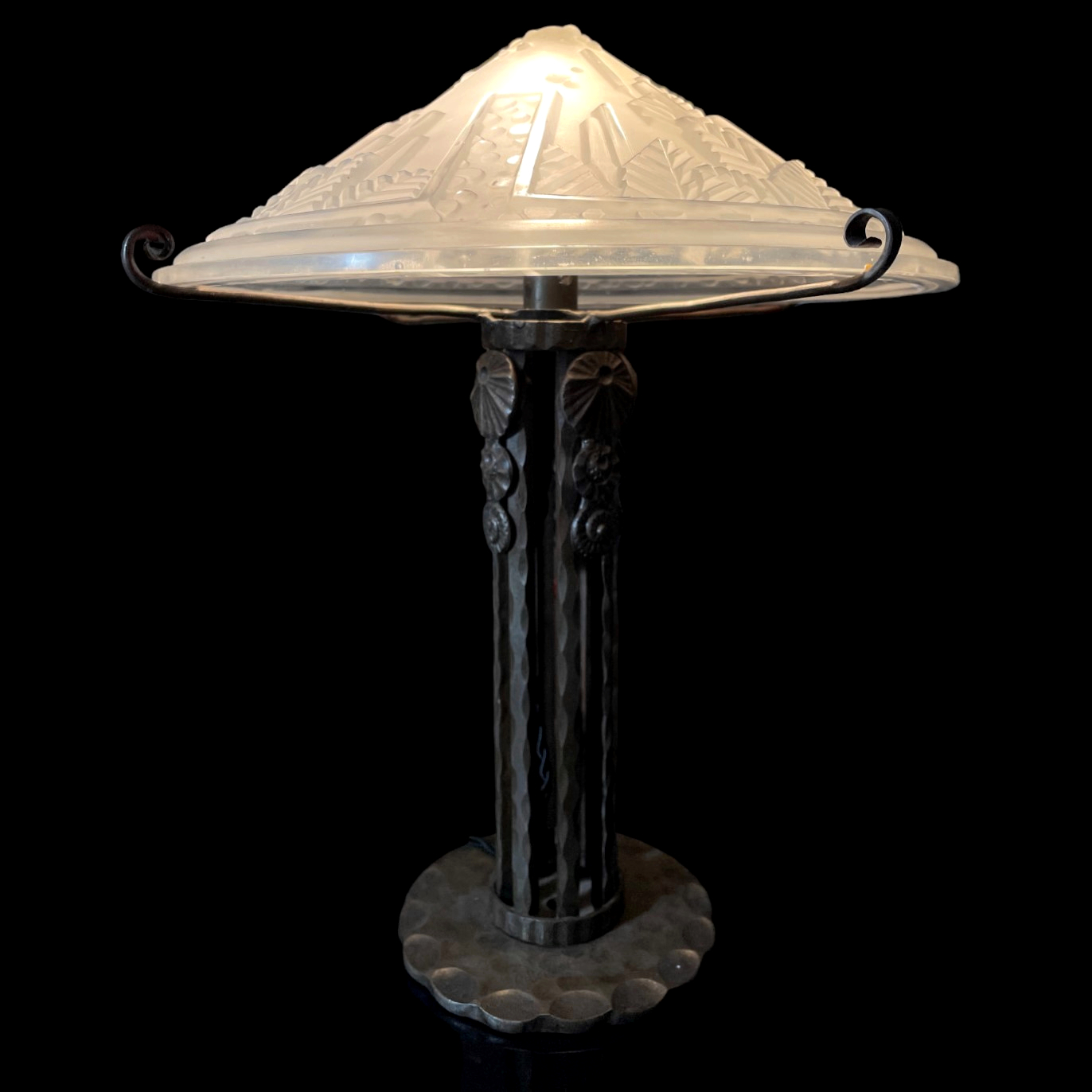 Lampe Muller Freres et Fag vers 1930