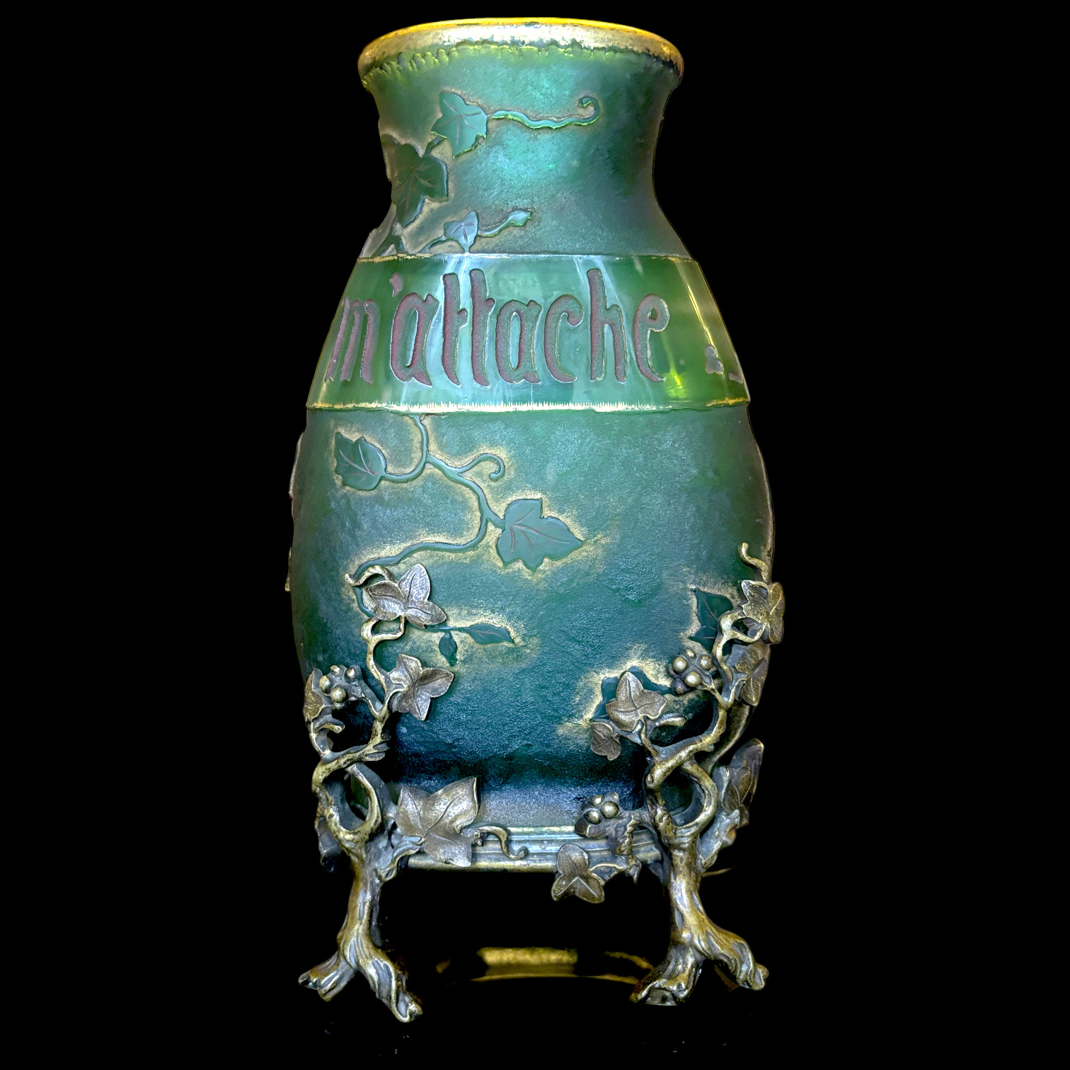 Vase parlant de Daum circa 1885