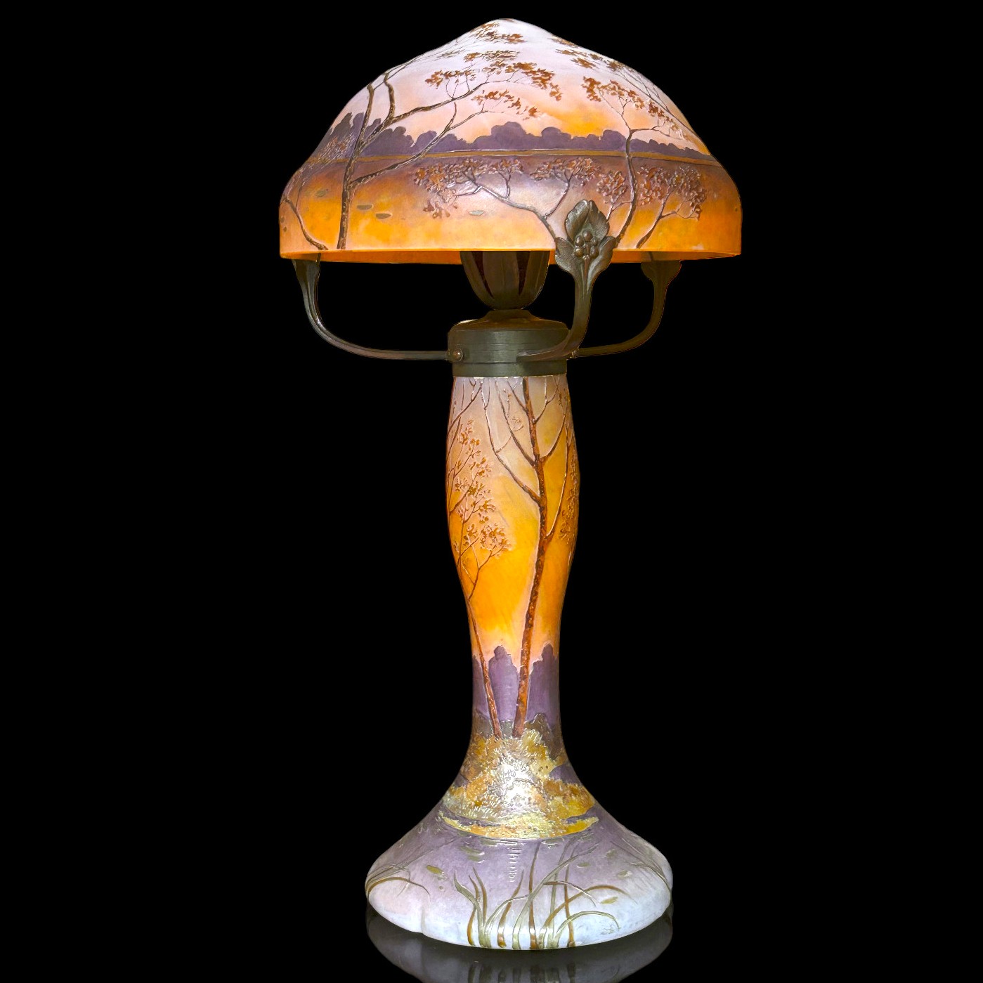 Grande lampe Art Nouveau Legras 1910