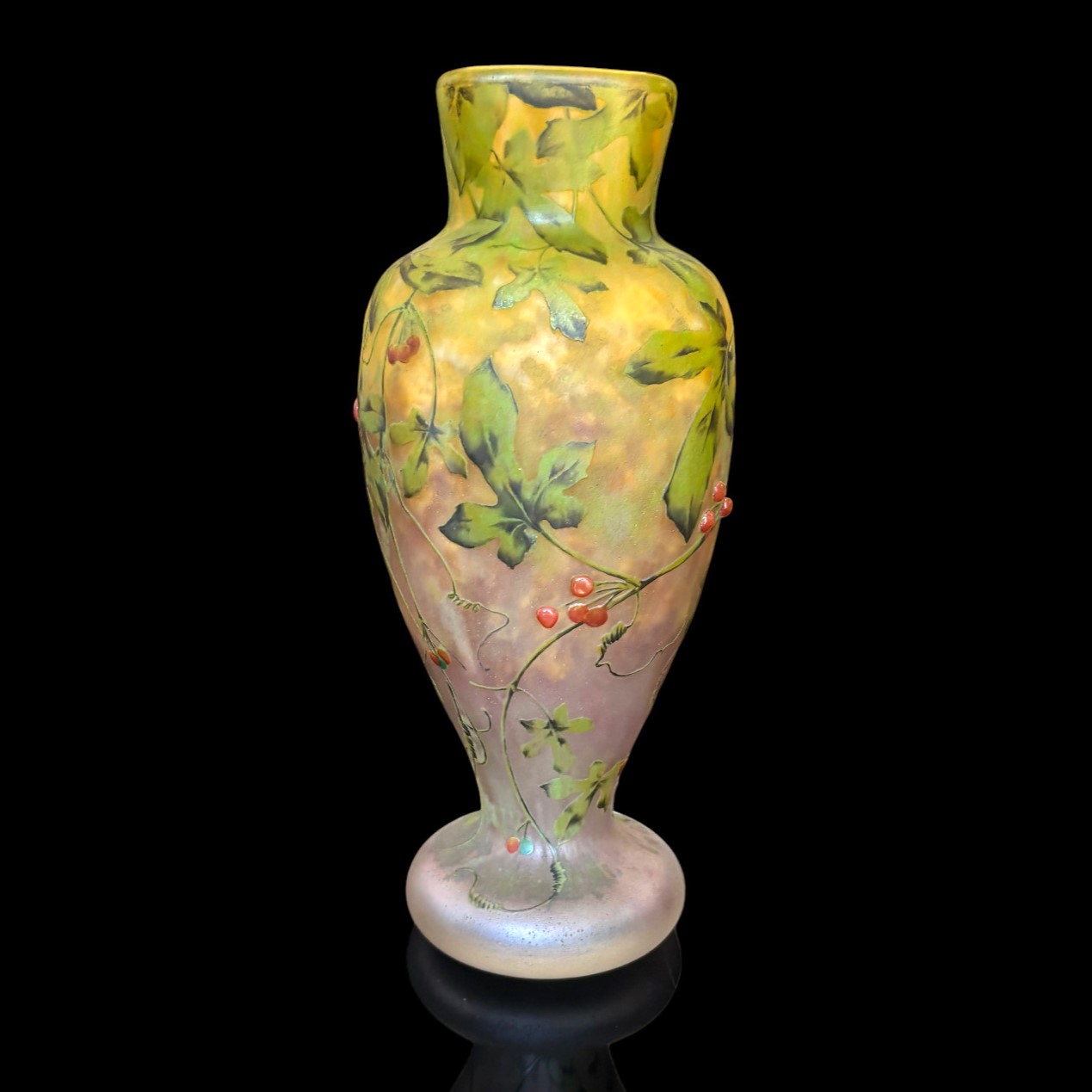 Rare vase Daum modèle Bryonia 1905-1910