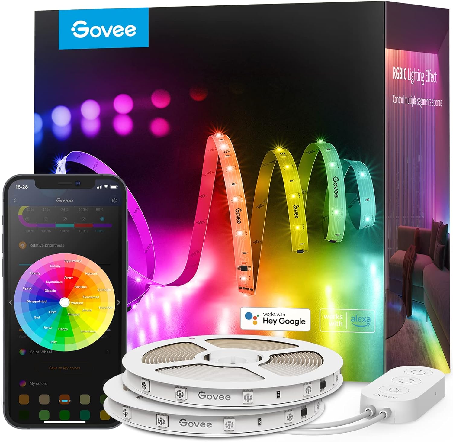 Govee 100ft RGBIC LED Strip Lights