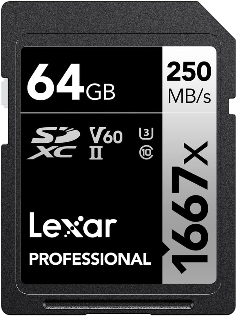Lexar Professional 1667x 64GB SDXC UHS-II Memory Card