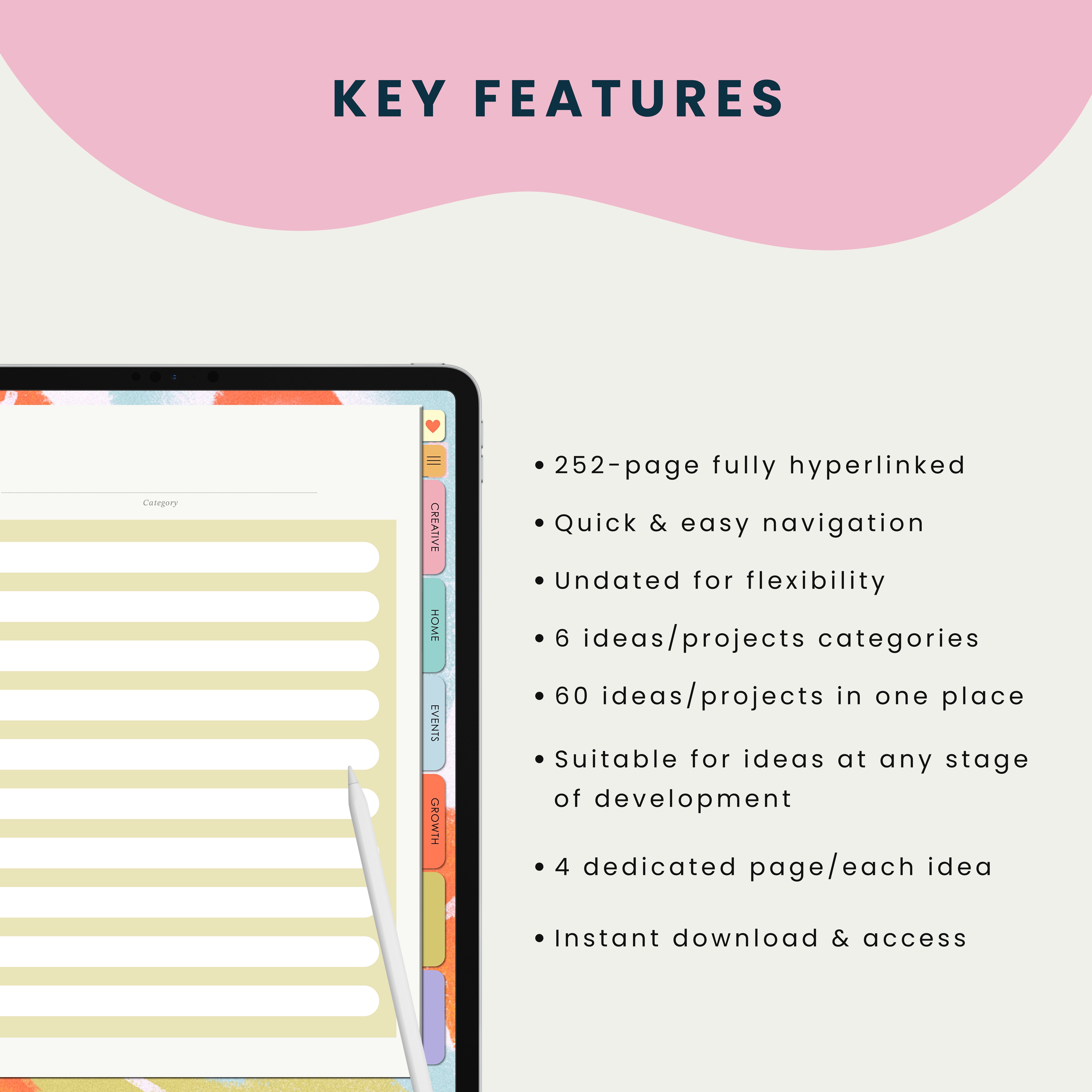 Idea Journal, Creative Project Planner