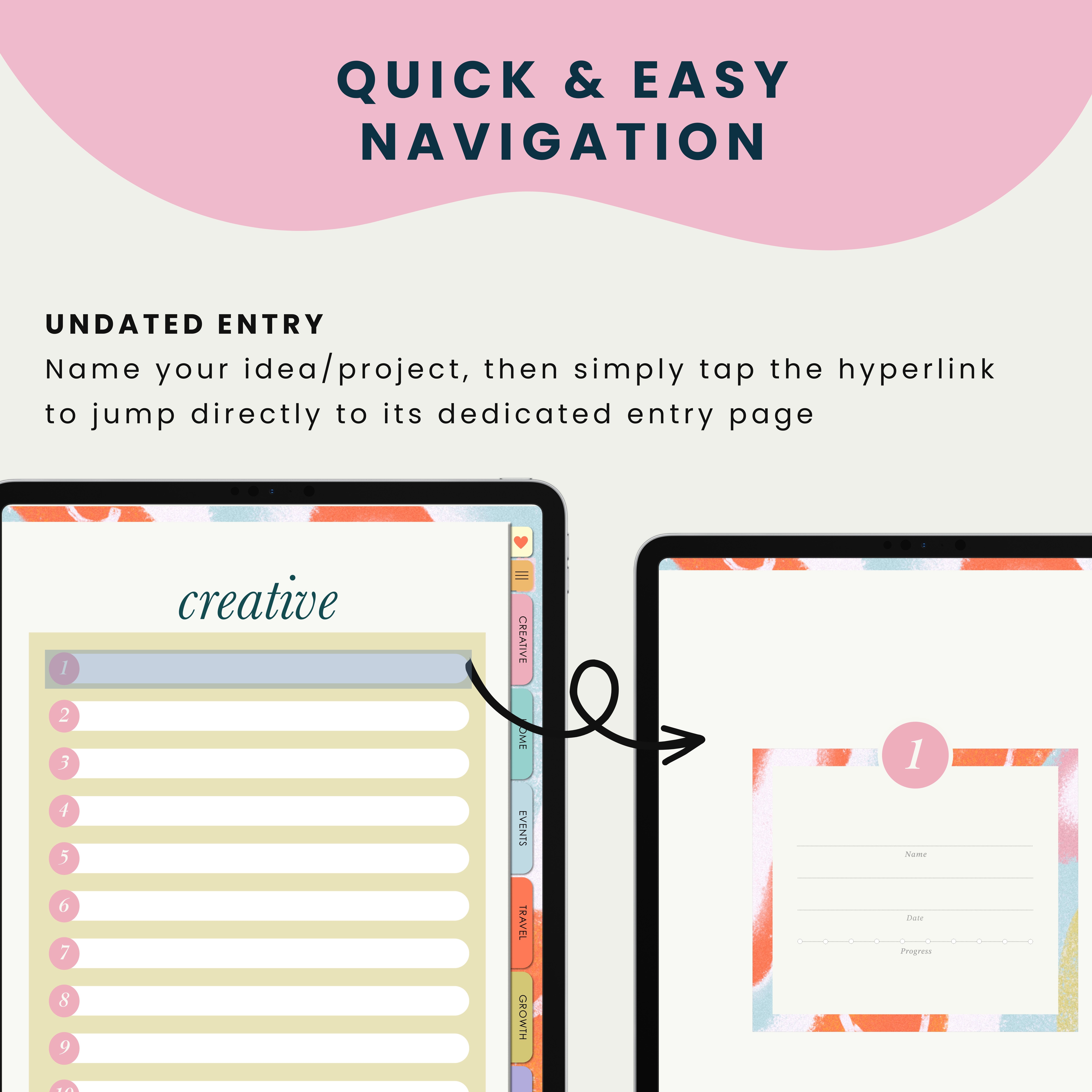 Idea Journal, Creative Project Planner