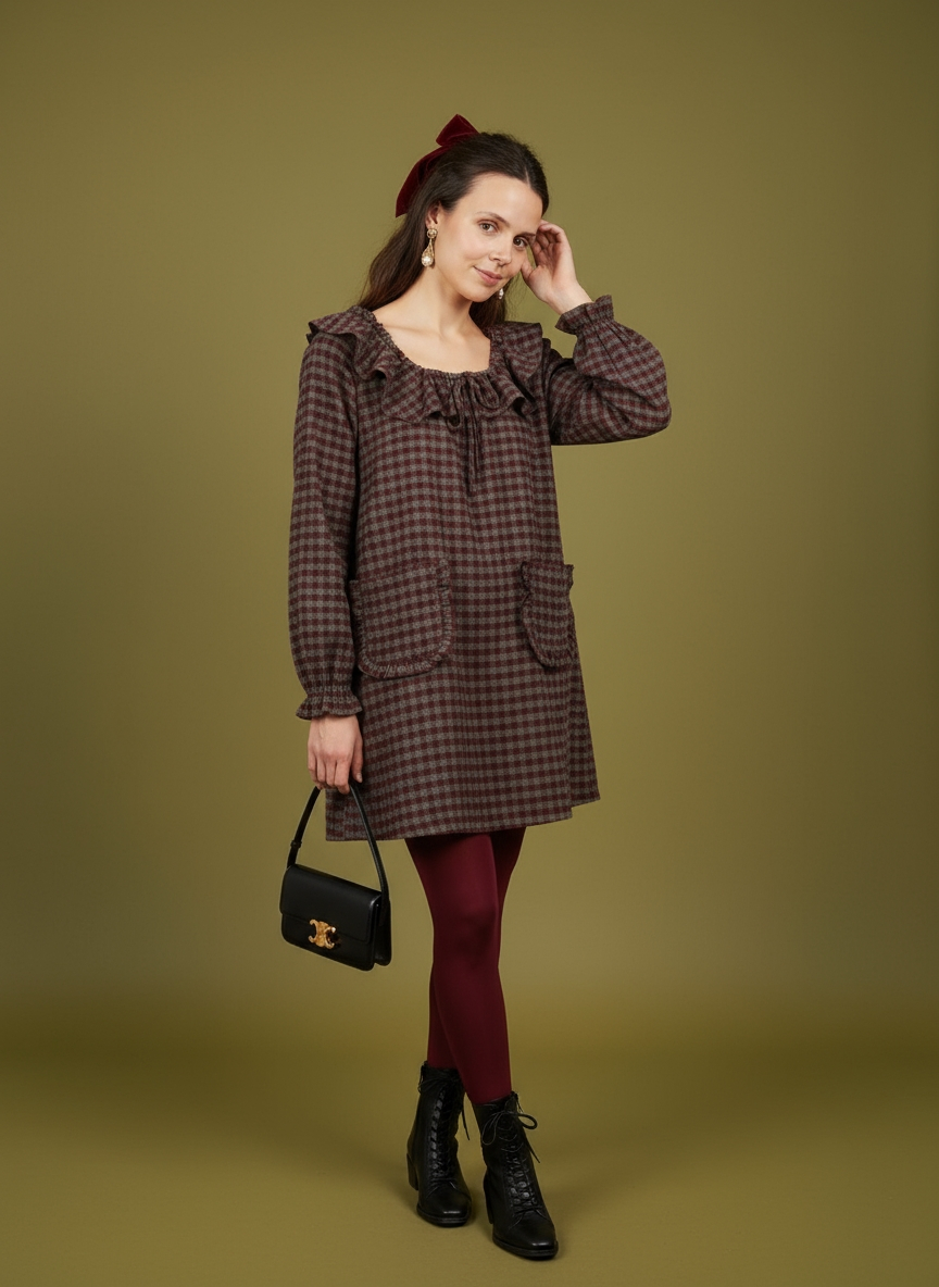 Languota suknelė - bordo 