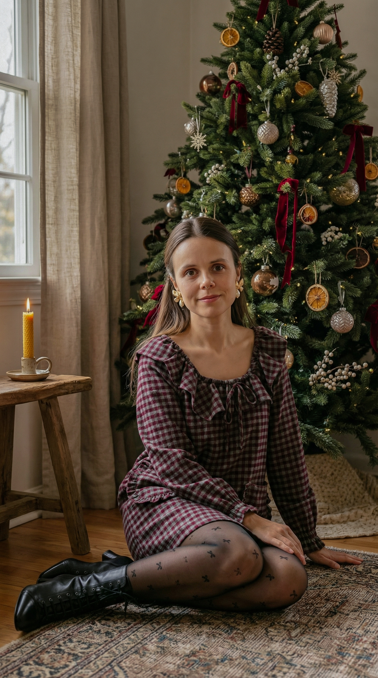 Languota suknelė - bordo 