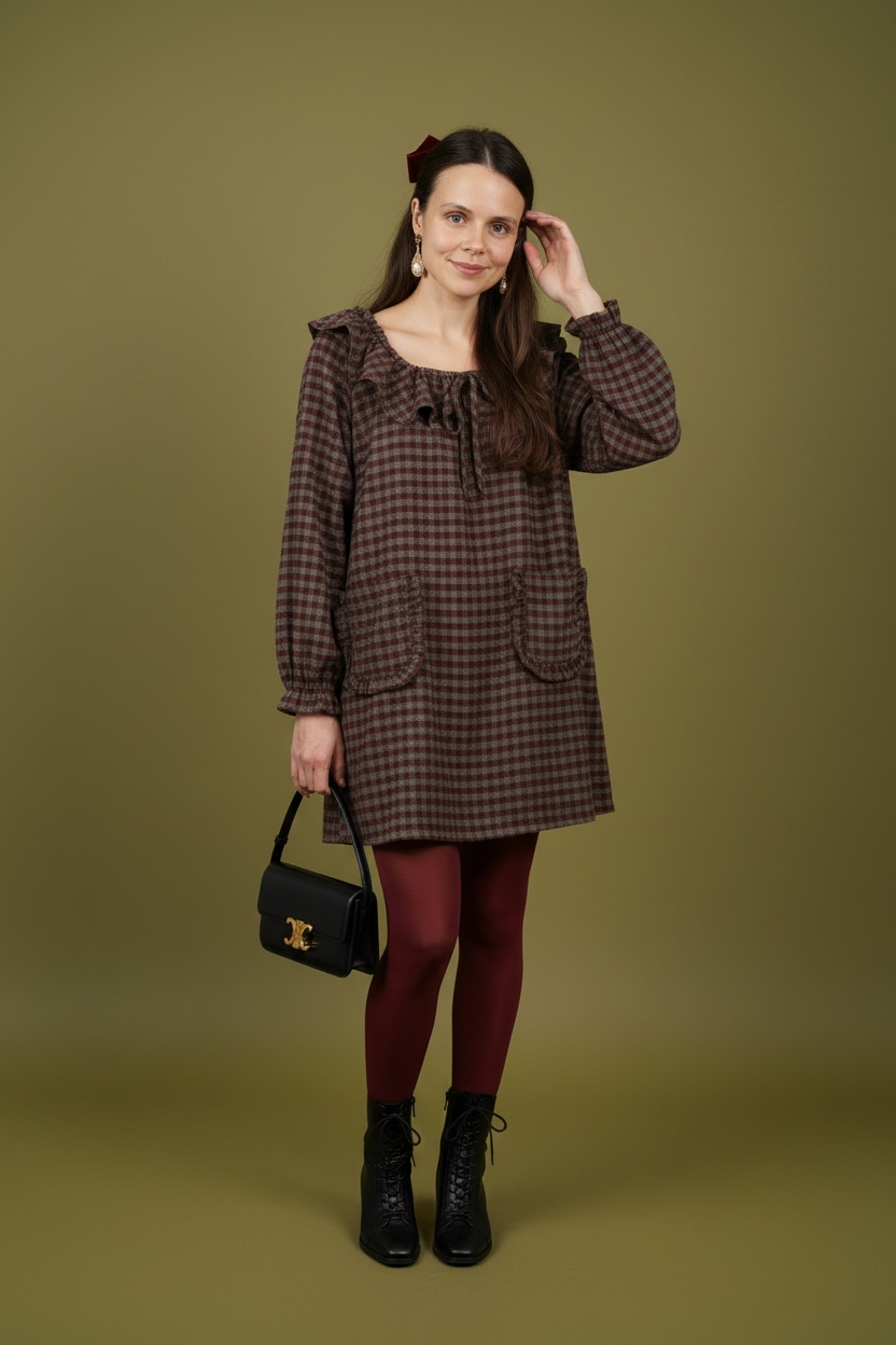 Languota suknelė - bordo 