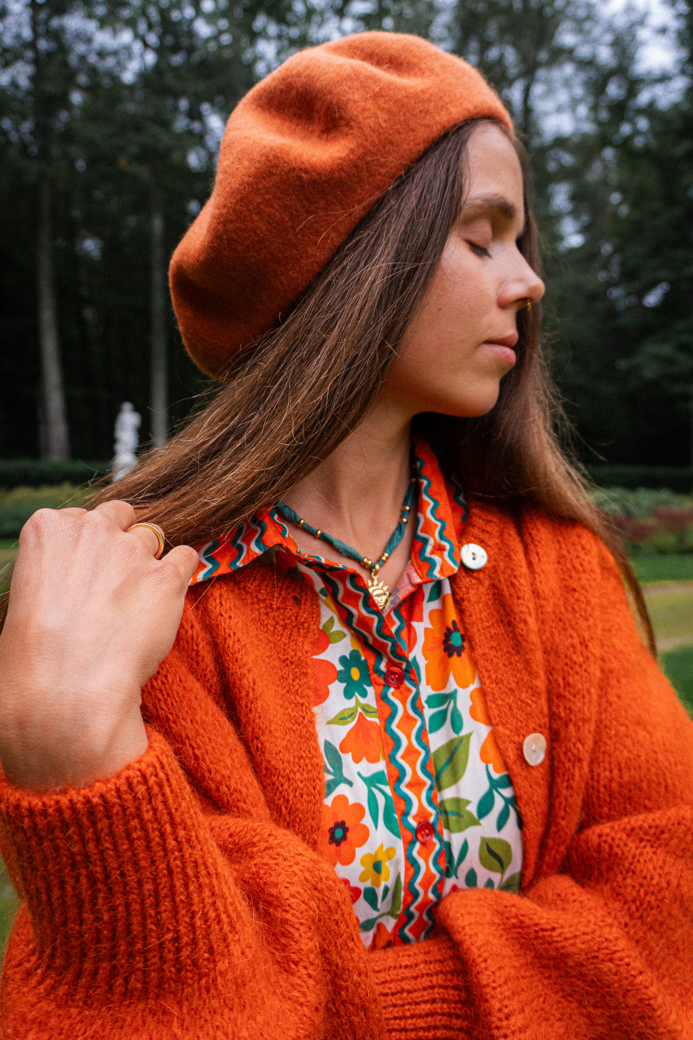 Oranžinė - beretė