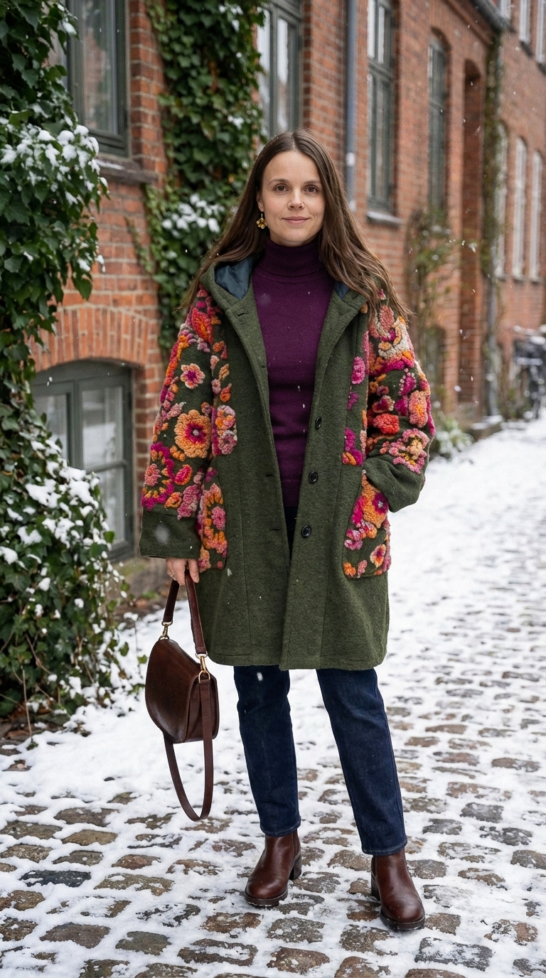 Spalvingas ruduo - vilnonis paltas