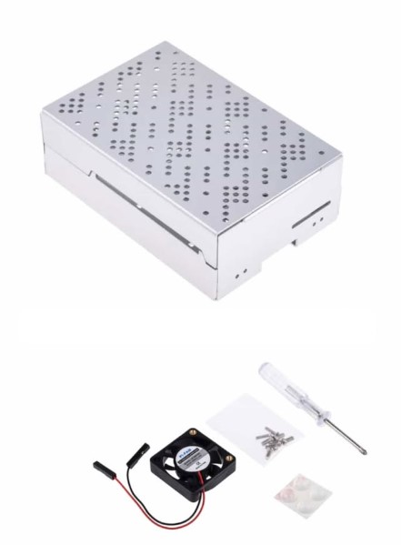 Raspberry 4 B - Case metal + fan