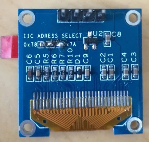 0.96" OLED Display 128x64 Display Module 4 pin (Blue) -I2C - SPI Serial Interface