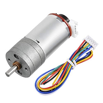 25GA-370 12V 130RPM DC Reducer Gear Motor with Encoder 