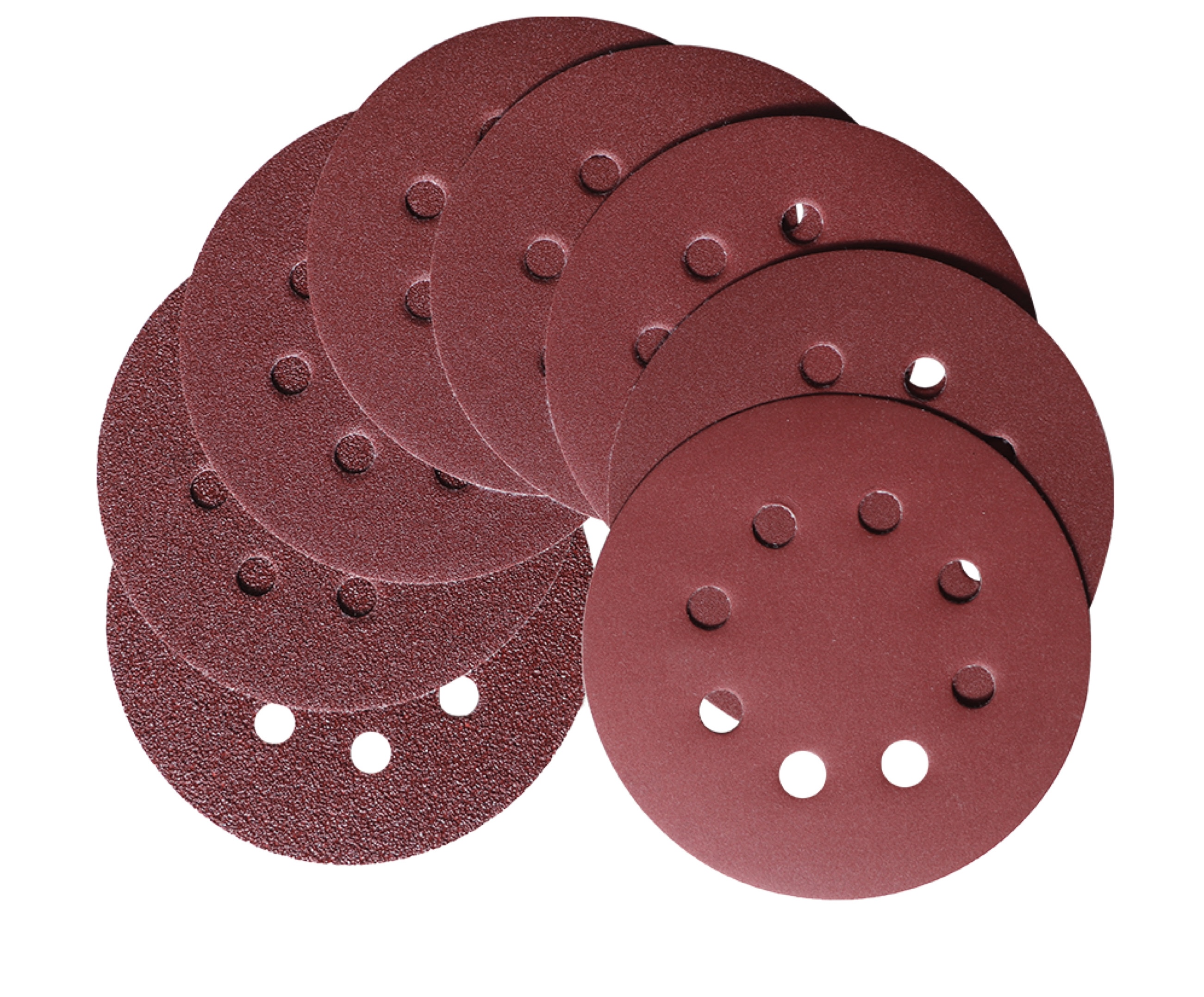 100Pcs Sandpaper Set, 5 inch 8 Holes Sanding Discs