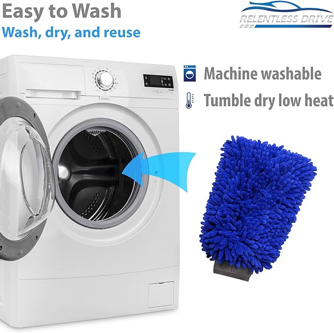 Drive Car Wash Mitt & Works as Car Wash Sponge