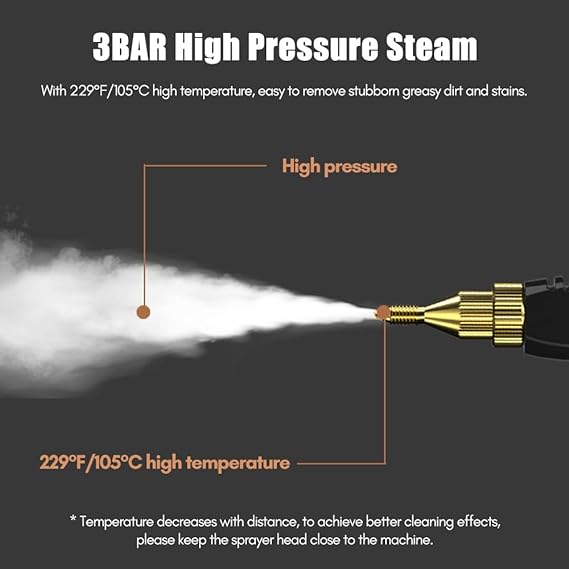 2500W Steam Cleaner for Car High Temperature Pressurized Steam Cleaning Machine
