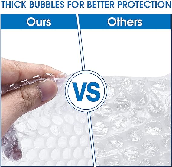 Bubble Wrap Roll, 20 inches / 83 foot | Roll of Small Air Bubble Cushioning Wrap for Moving, Shipping, Packing, Protecting Breakable Fragile, 3/16" Thick