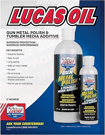 Lucas oil gun metal polish & tumbler media additive