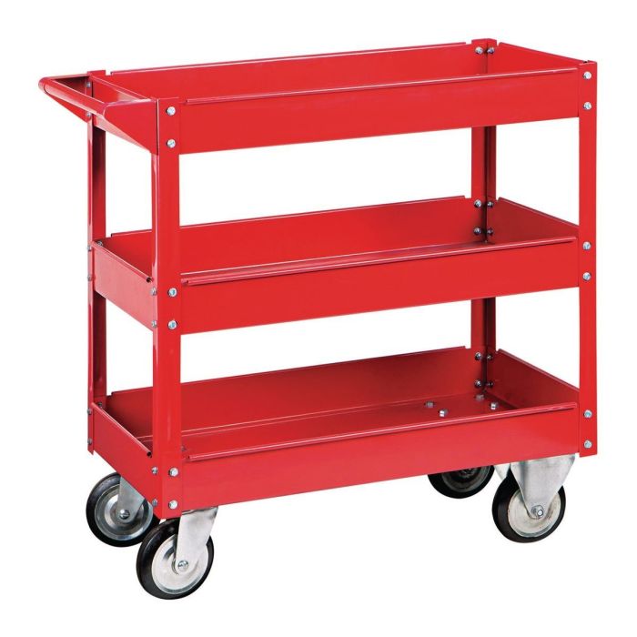 Prograde 3-Shelf Red Service Cart