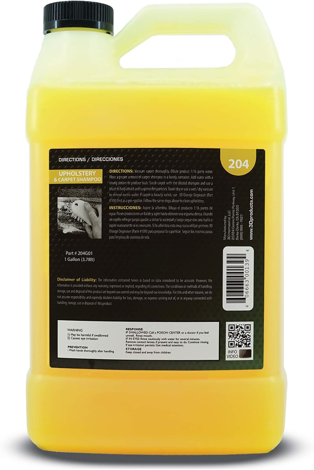 3D Upholstery & Carpet Shampoo