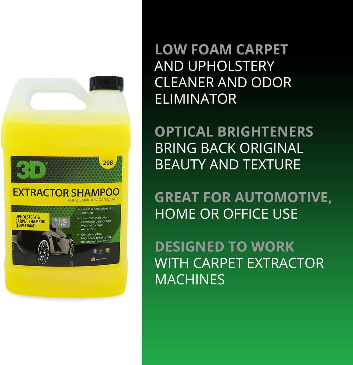 3D 208 Extractor Shampoo 1 Gallon