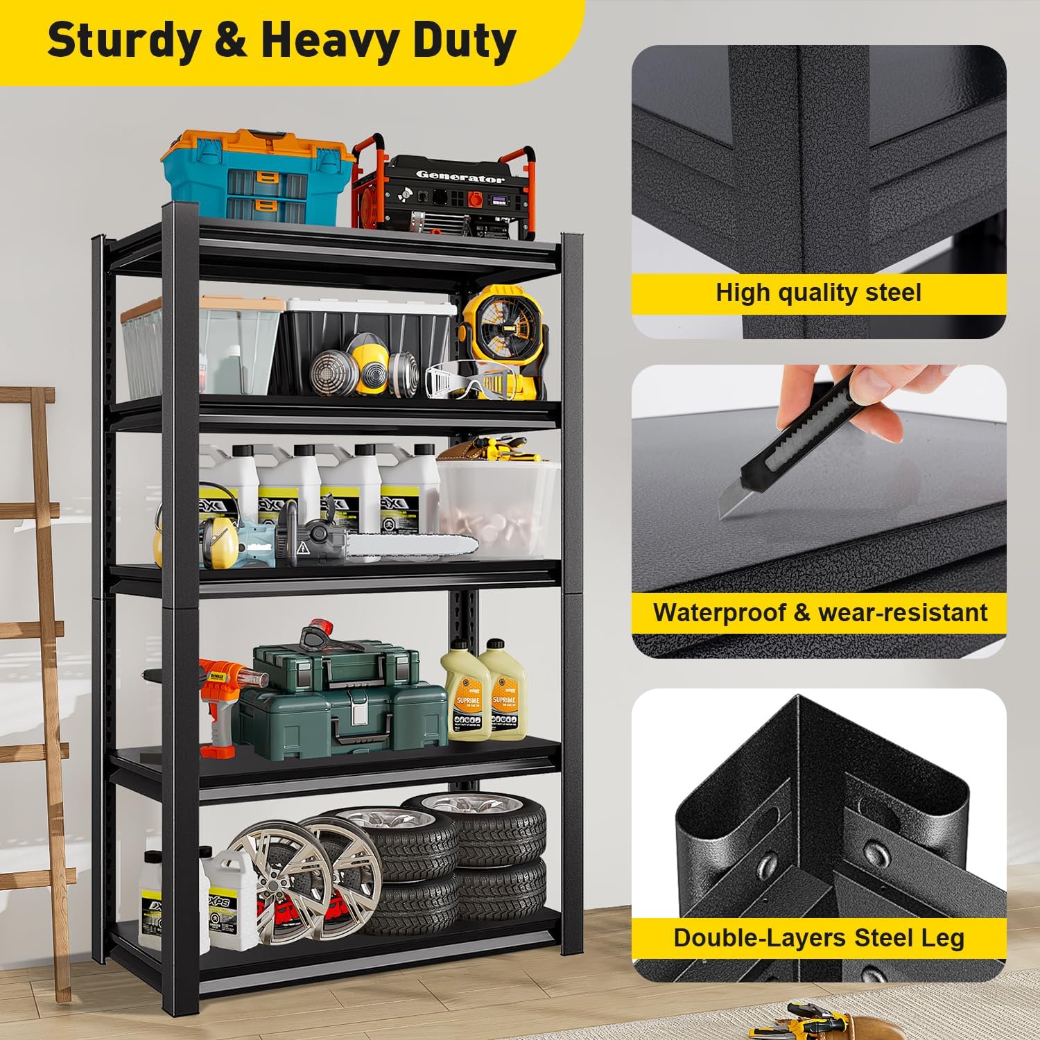 Metal Storage Shelf- 5 shelf- Heavy duty