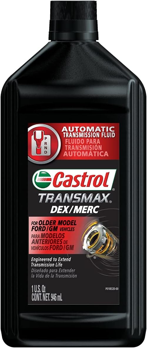 Castrol Transmax DEX/MERC Automatic Transmission Fluid, 1 Quart, Pack of 6