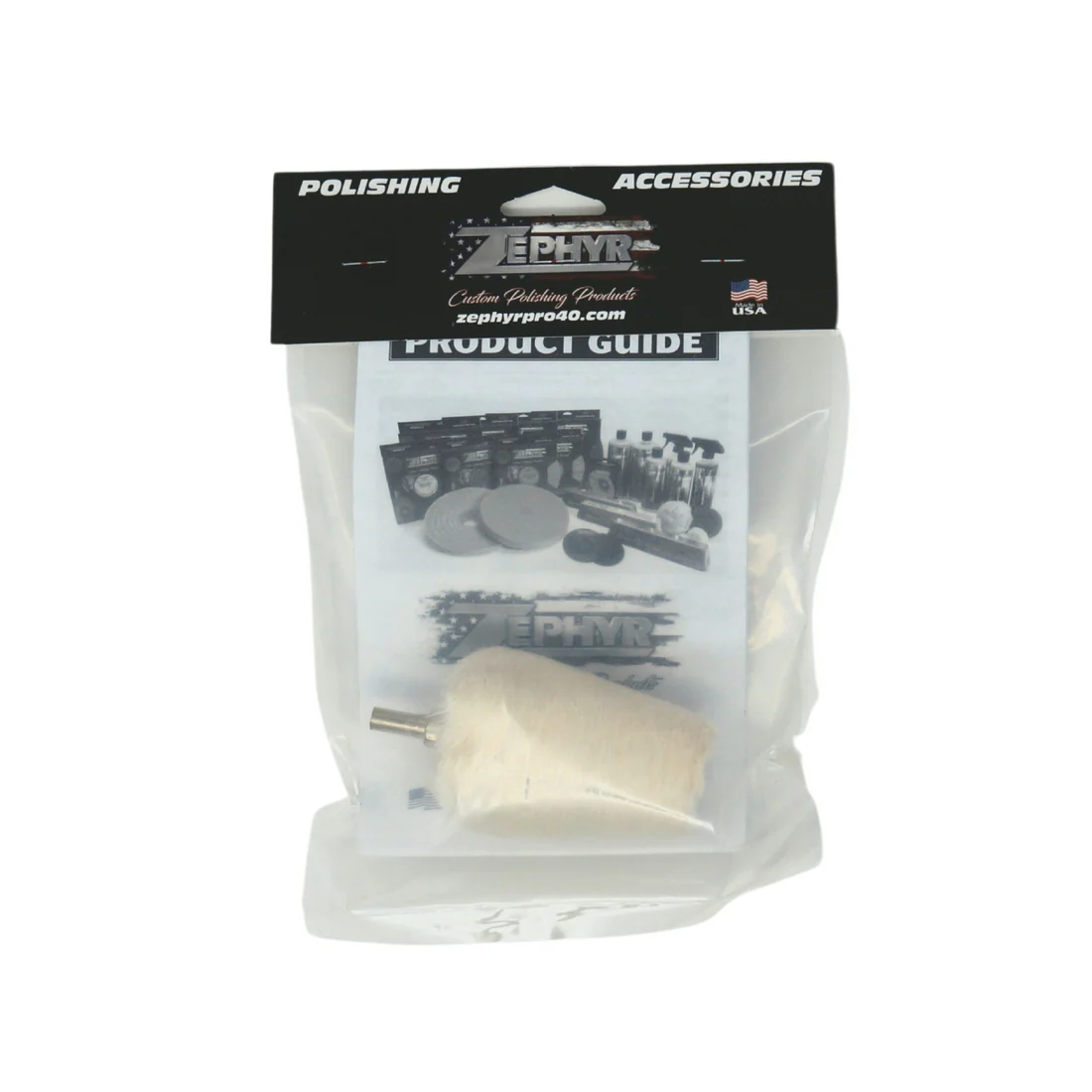Zephyr 2″ Shank Taper / Tapered Cotton Buff – Fits ¼″ & ⅜″ Chucks | Polishing Tool
