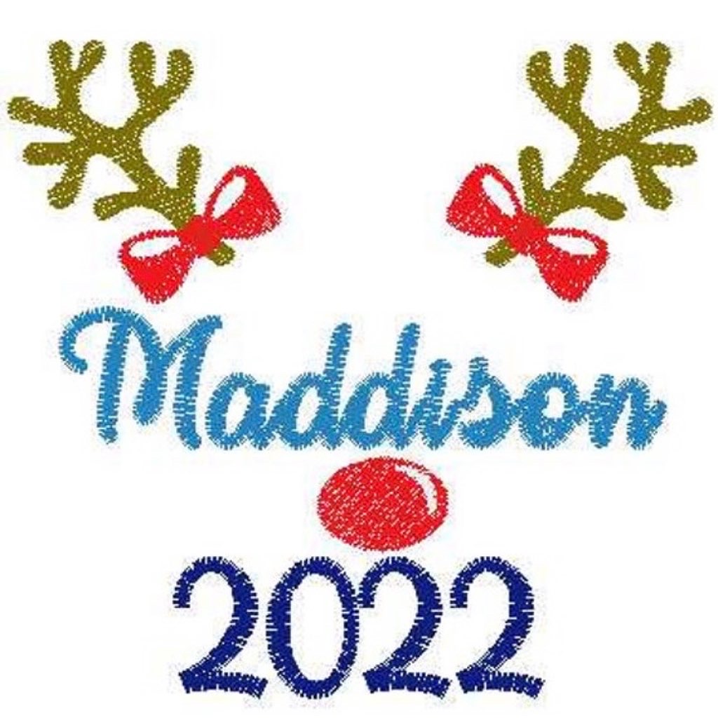 Personalised enbroidered christmas teddy