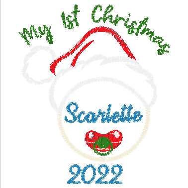 Personalised enbroidered christmas teddy