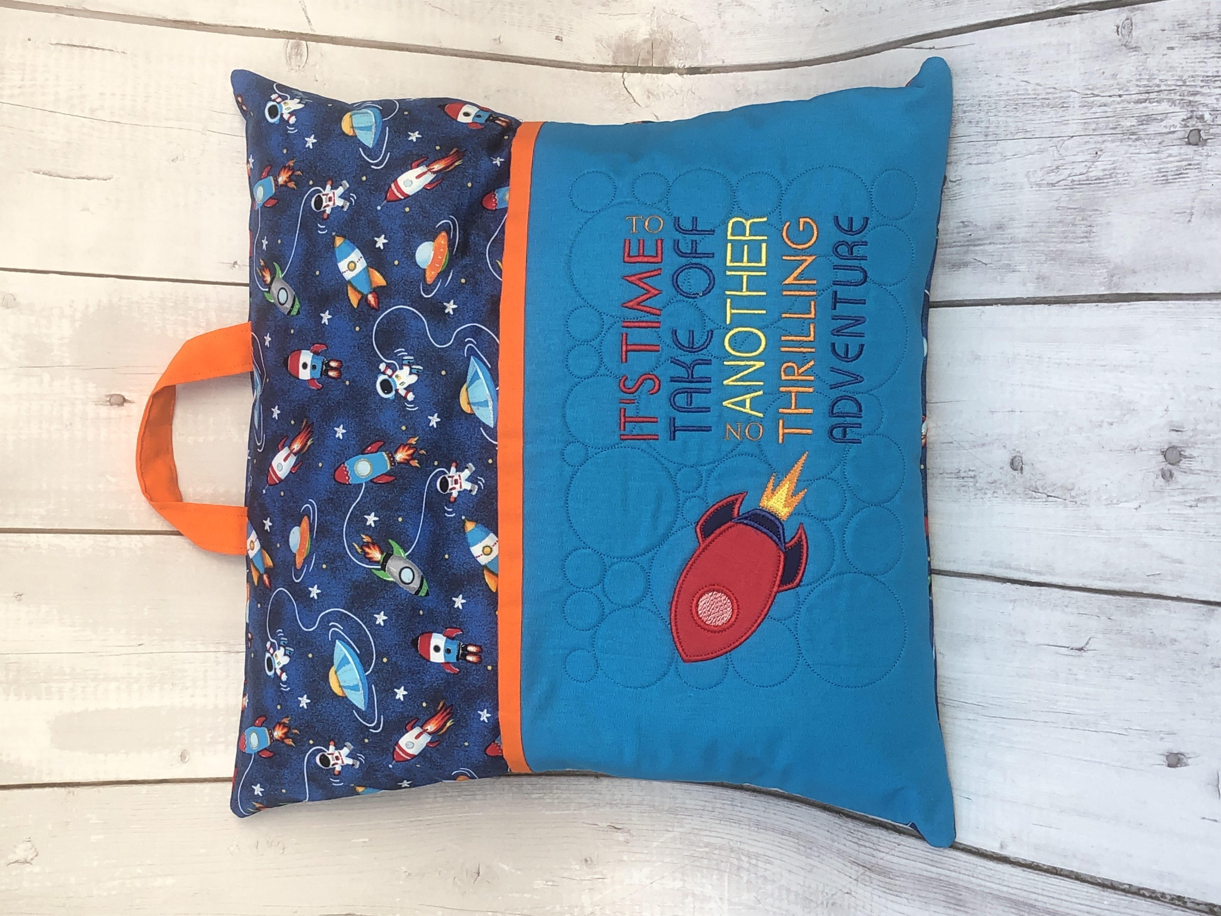 Rocket reading pillow