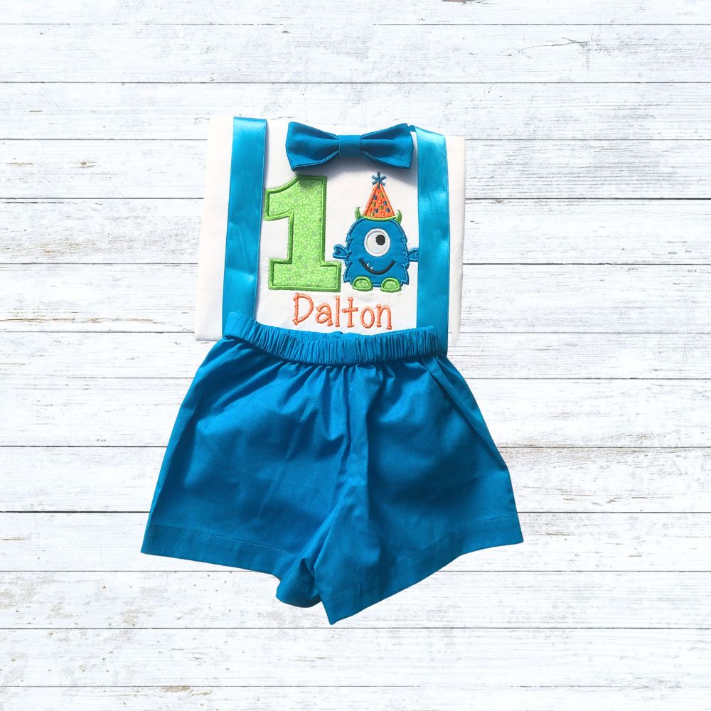 Boys monster birthday outfit