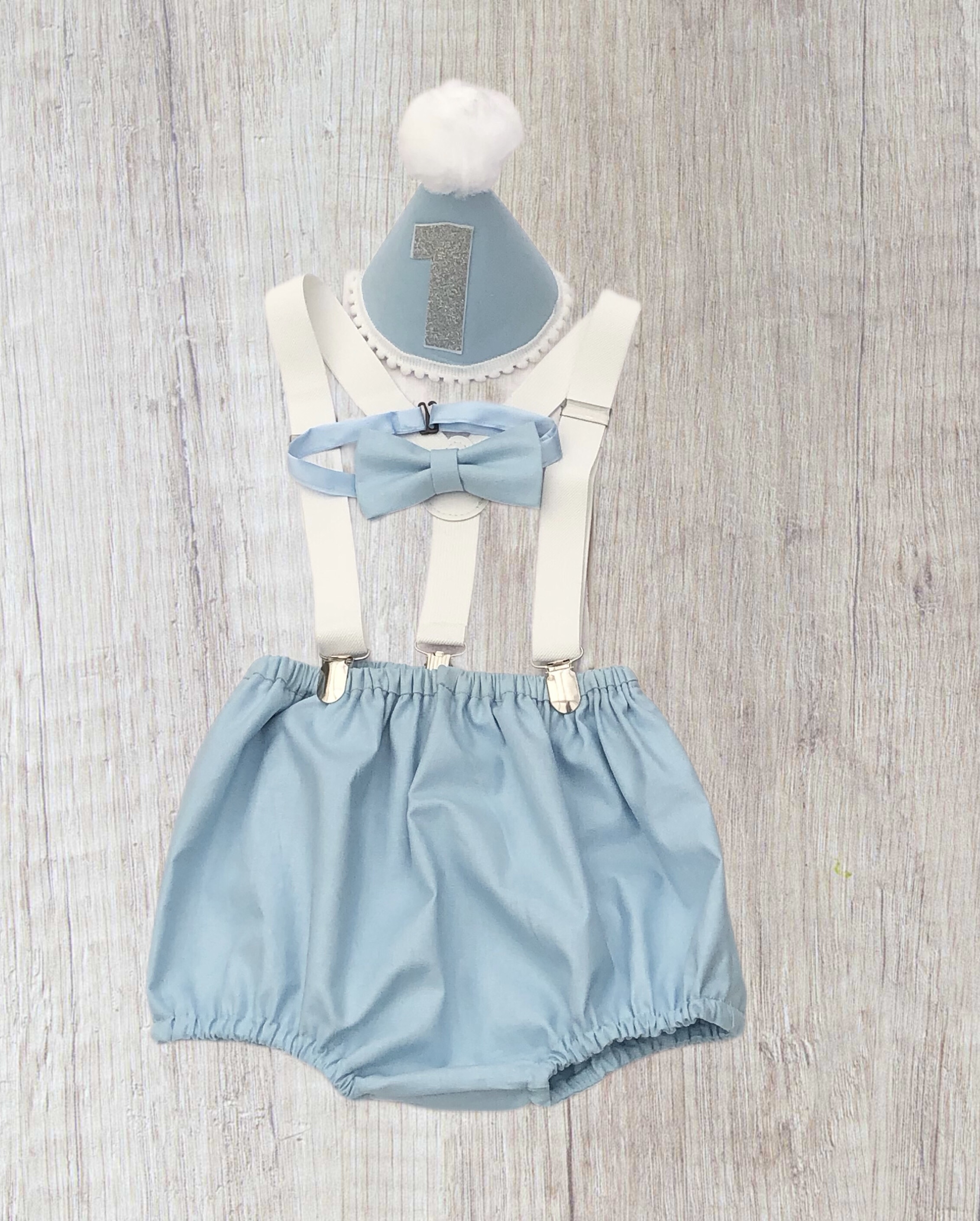 Light blue 4 pc birthday outfit